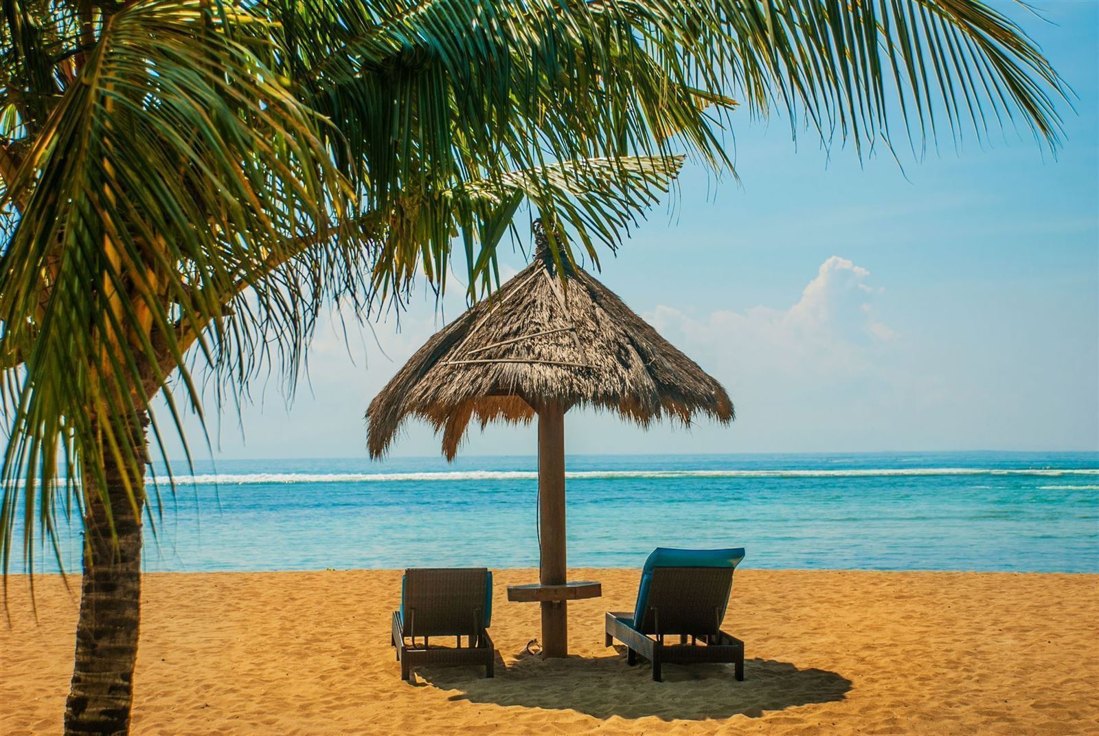 Liegen am Strand